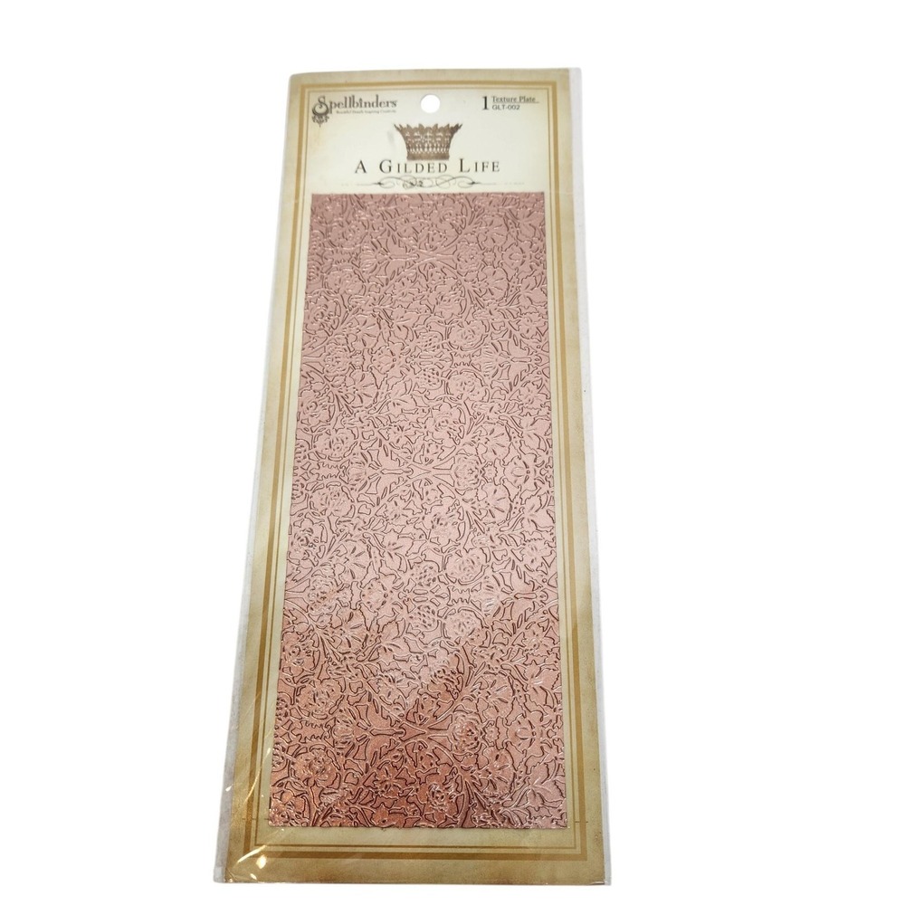 Spellbinders A Gilded Life Texture Plate GLT-002 Floral Embossing Scrapbook